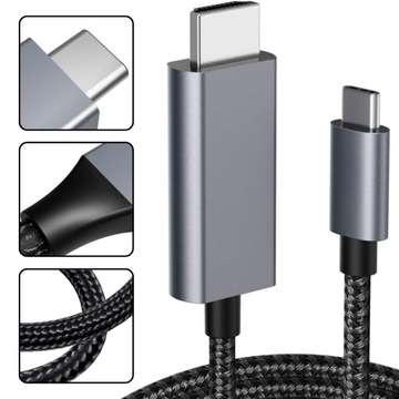 КАБЕЛЬНЫЙ АДАПТЕР КАБЕЛЬНЫЙ АДАПТЕР USB-C 3.1 TYPE C НА HDMI 4K MHL ТВ 200 см