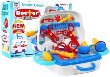 MAŁY LEKARZ DOKTOR ZESTAW LEKARSKI DLA DZIECI