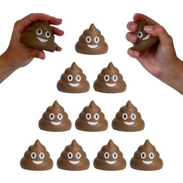 Antystres Kupa Poop Emoji Gniotek z Buźką 10 Szt