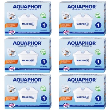 Wkład filtrujący, filtry do wody Aquaphor Maxfor+ (plus), zestaw 6 sztuk