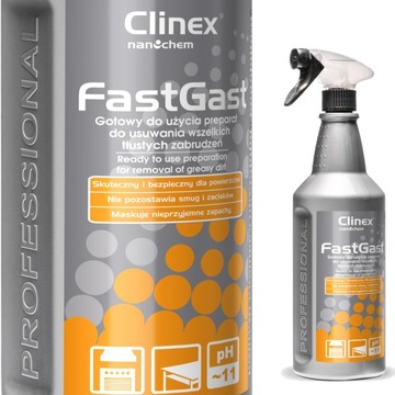 CLINEX FastGast Do Mycia Tłustych Zabrudzeń 1L