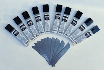 OSTRZA ZAPASOWE ŁAMANE Szerokość 18mm Długość 108mm 50 szt DO NOŻY DO TAPET