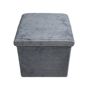 Табурет с ящиком для хранения 38х38х38 см большой серый