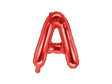 Balon foliowy litera A czerwona 35cm 1szt