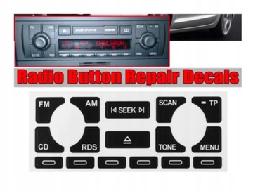 НАКЛЕЙКИ РЕМОНТ КНОПОК AUDI A4 B6 a6 c5 a2 a3