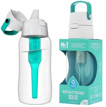 Butelka filtrująca Dafi Solid 0.5 l TURKUSOWA/MIĘTOWA