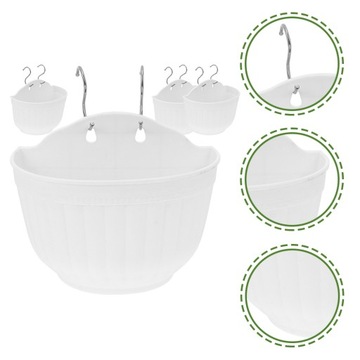 Горшки, висящие на стенах садовые горшки, установленные в горшках