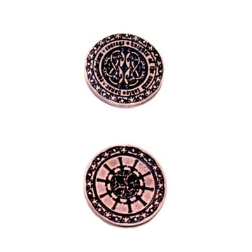 ZESTAW 12 ARTURIAŃSKICH METALOWYCH MONET CAMELOT