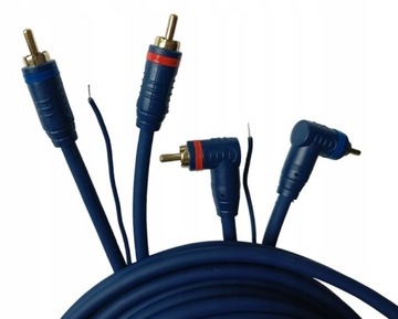 Kabel do wzmacniacza RCA na 2 kątowe RCA HiFi