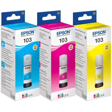 Epson Tusz 103 KOLOR CMY 65ml do EcoTank - ORYGINALNY