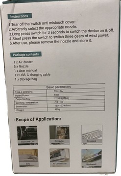 Портативный электрический воздуходувка Air Duster для компьютера