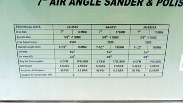ПНЕВМАТИЧЕСКАЯ ПОЛИРОВАЛЬНАЯ МАШИНА 180 мм JONNESWAY SANDER