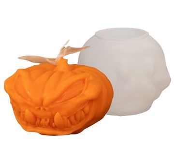 Forma Silikonowa do Świec Halloween Potwór Dyniowy Straszna Upiorna Dynia