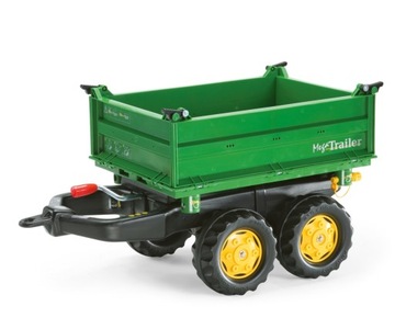 Rolly Toys 122004 Przyczepa Rolly-Mega Trailer jasno zielona, żółte koła