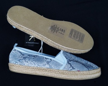 ATMOSPHERE FIRMOWE NOWE WĘŻOWE ESPADRYLE 39