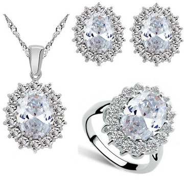 Komplet biżuterii Kate Middleton -60% el. kryształków swarovski