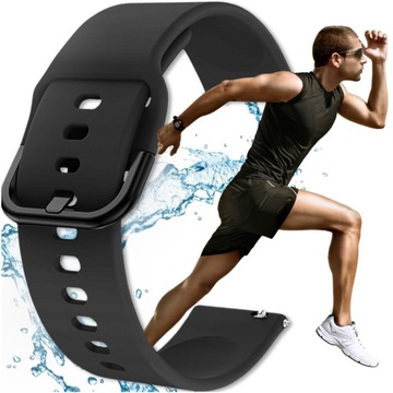 Pasek do xiaomi mi watch opaska do smartwatcha zegarka czarna uniwersalna