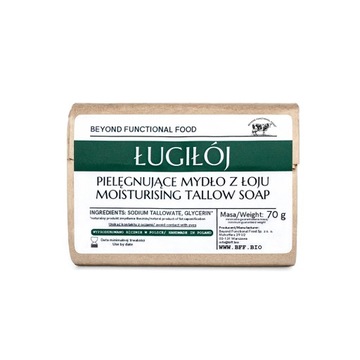 Naturalne, ręcznie robione mydło z łoju wołowego ŁUGIŁÓJ 70 g