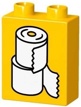 LS NOWE LEGO DUPLO TEMATYCZNY 1x2x2 PAPIER WC