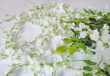 Искусственный цветок веточки глицинии для причастия на свадьбу 110см