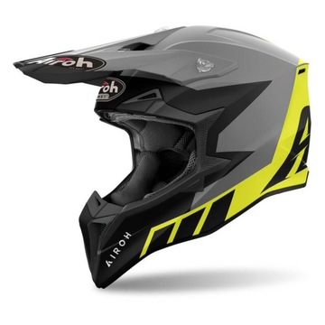 Kask motocyklowy Airoh Wraaap Reloaded Yellow Matt kask L