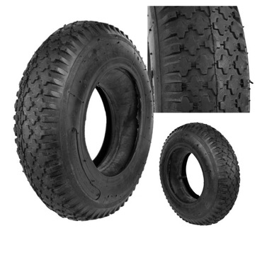 OPONA Z DĘTKĄ 4.00-6/2PR DO TACZKI WÓZKA KOŁO DO 136KG 320MM SZEROKOŚĆ 90MM
