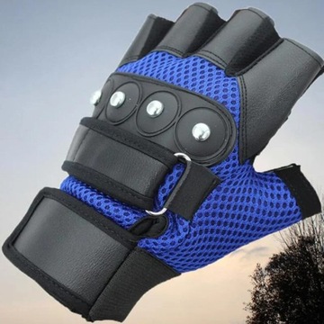Men's Army Military Tactical Half Finger Leather Fitness Gloves Bike Sport