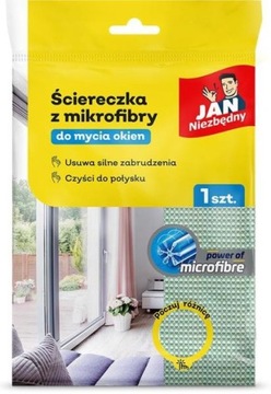 JAN NIEZBĘDNY ŚCIERECZKA Z MIKROFIBRY DO MYCIA OKIEN 1szt.