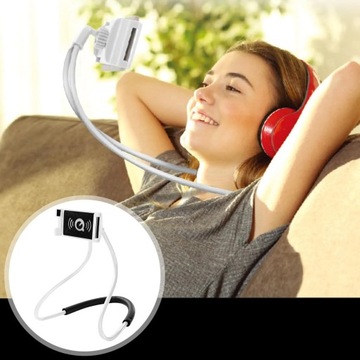 ДЕРЖАТЕЛЬ ДЛЯ ТЕЛЕФОНА ЗА ГОЛОВОЙ ШЕЕЙ ПОВОРОТНЫЙ МОБИЛЬНЫЙ РЕЛЬЕФНЫЙ РЕЛАКС ОТДЫХ