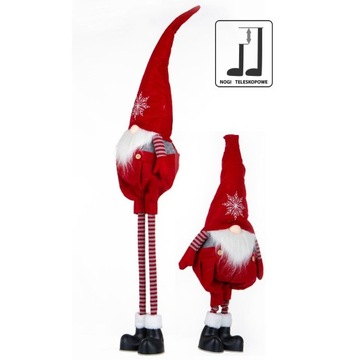РОЖДЕСТВЕНСКИЙ ОРНАМЕНТ гном эльф РЕГУЛИРУЕМЫЕ ТЕЛЕСКОПИЧЕСКИЕ НОЖКИ 75-105см