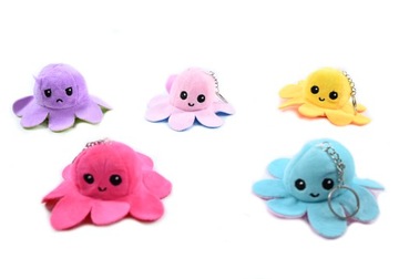 ДВУХСТОРОННИЙ плюшевый брелок «Осьминог» Различные цвета