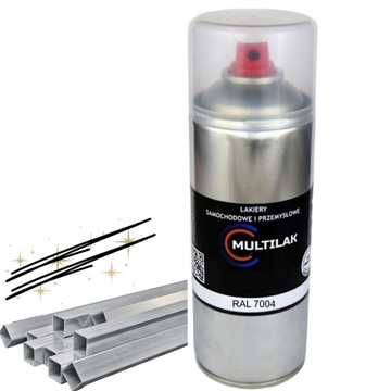 Lakier farba w sprayu do aluminium RAL 7004 Półmat