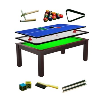 8FT Stół Bilardowy Radley Verso Pool Brązowy + Nakładka Cymbergaj-Tenis