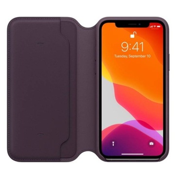 ОРИГИНАЛЬНЫЙ ЗАДНИЙ КОЖАНЫЙ ЧЕХОЛ FOLIO APPLE iPhone 11 PRO BUBERGINE