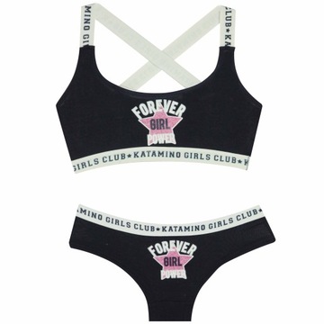 KOMPLET DZIECIĘCY BIUSTONOSZ MAJTKI 11-12 LAT