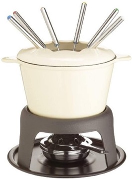Набор для фондю MasterClass, чугунный, эмалированный, кремовый