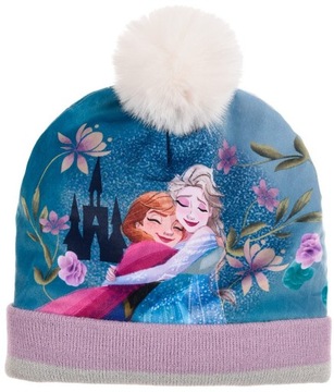 Czapka dziewczęca z pomponem Disney Frozen r. 52 cm