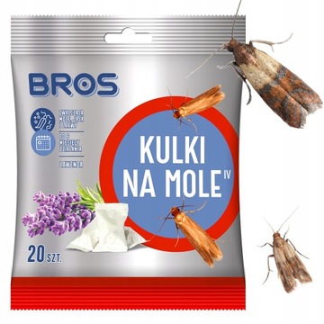 BROS KULKI LAWENDOWE NA MOLE UBRANIOWE 20 SZT.