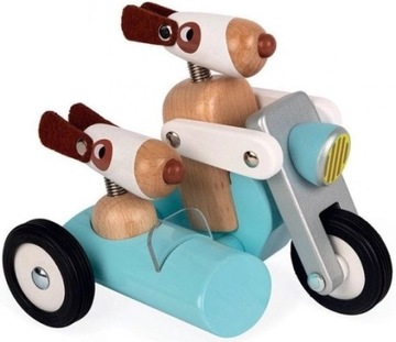 Janod Drewniany motocykl w stylu retro Spirit