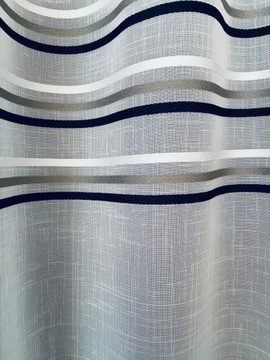 Штора ГОРИЗОНТАЛЬНЫЕ ЛЬНЯНЫЕ ПОЛОСКИ 260х600 Туннель Лягушки ПРЕМИУМ