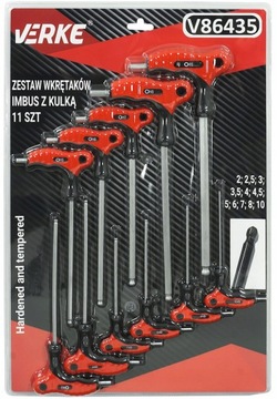 VERKE V86435 Набор шестигранных отверток 