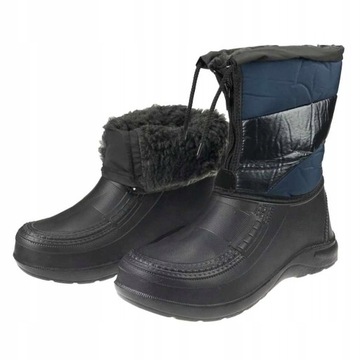 Kalosze damskie buty piankowe ocieplane zimowe Flo Czarne 39