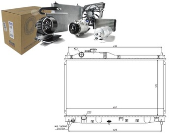 CHLADIČ MOTORU VODY HONDA S2000 2.0 06.99- NISSENS