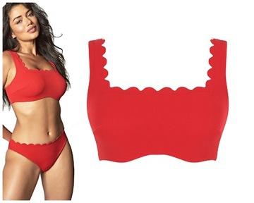 32GG / 70J Panache Spirit Rossa red crop top biustonosz do stroju kąpielowe