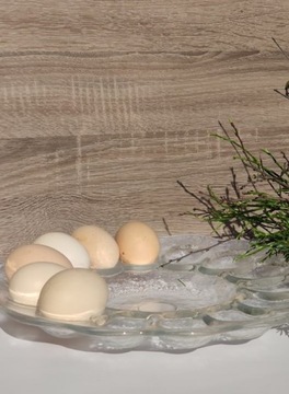 TALERZ DO JAJ JAJEK SZKLANY NA 14 POŁÓWEK WIELKANO