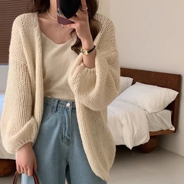 Autumn Korean Streetwear Tops Coat Lazy Casual Swe