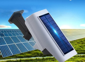 LAMPA SOLARNA ATRAPA KAMERY 2W1 LED OGRÓD + PILOT