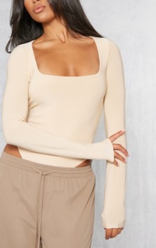 БОДИ PRETTYLITTLETHING С ДЛИННЫМИ РУКАВАМИ И КРУГЛЫМ ВЫРЕЗОМ S.44 B546103