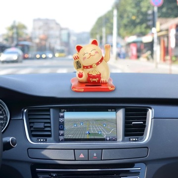 КОШКА КОТЕНОК МАШЕТ ЛАПОЙ УКРАШЕНИЕ НА СОЛНЕЧНОЙ ЭНЕРГИИ ДЛЯ ДОМА