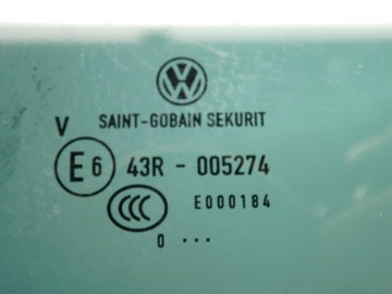 SKLO (OKNO) DVEŘE VW PASSAT CC 2010R. LEVÝ ZADNÍ TMAVÁ STÁLÁ ORIGINÁLNÍ